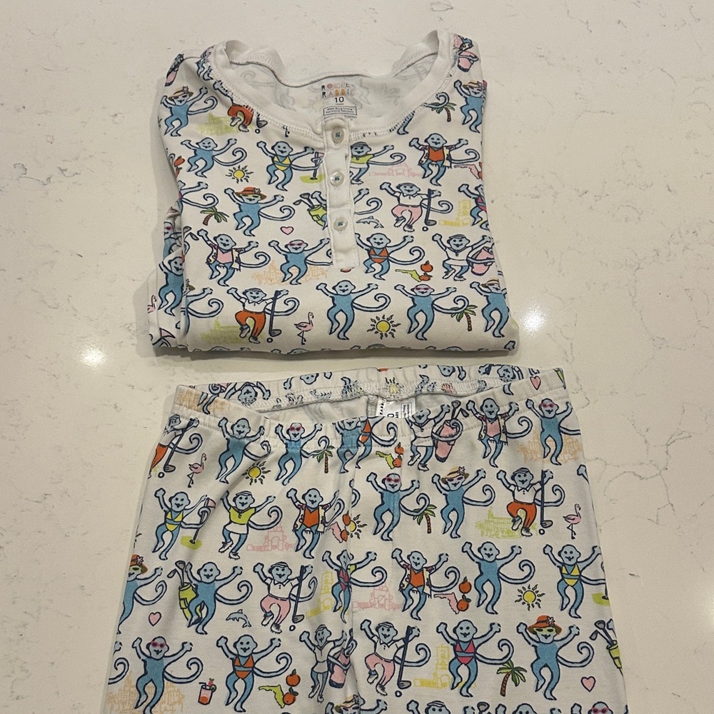 Authentic.Roller Rabbit Palm Beach exclusives size 10 girls  pajamas.